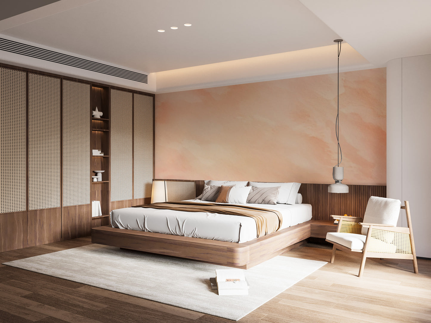 Peach melody Pantone wallpaper for stylish modern interiors
