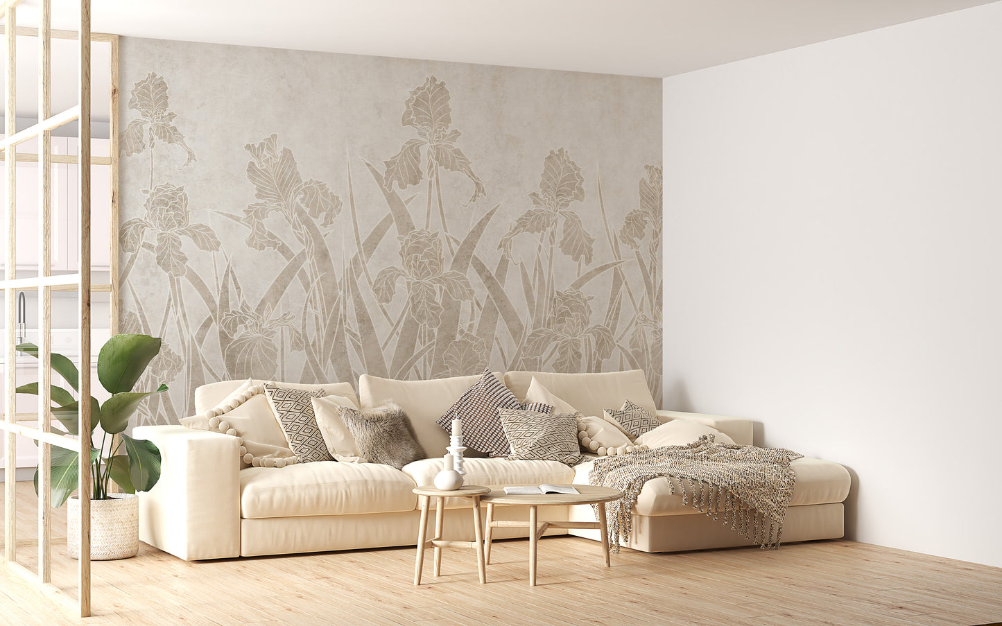 Blooming Flowers and Shrubs Wallpaper Murals