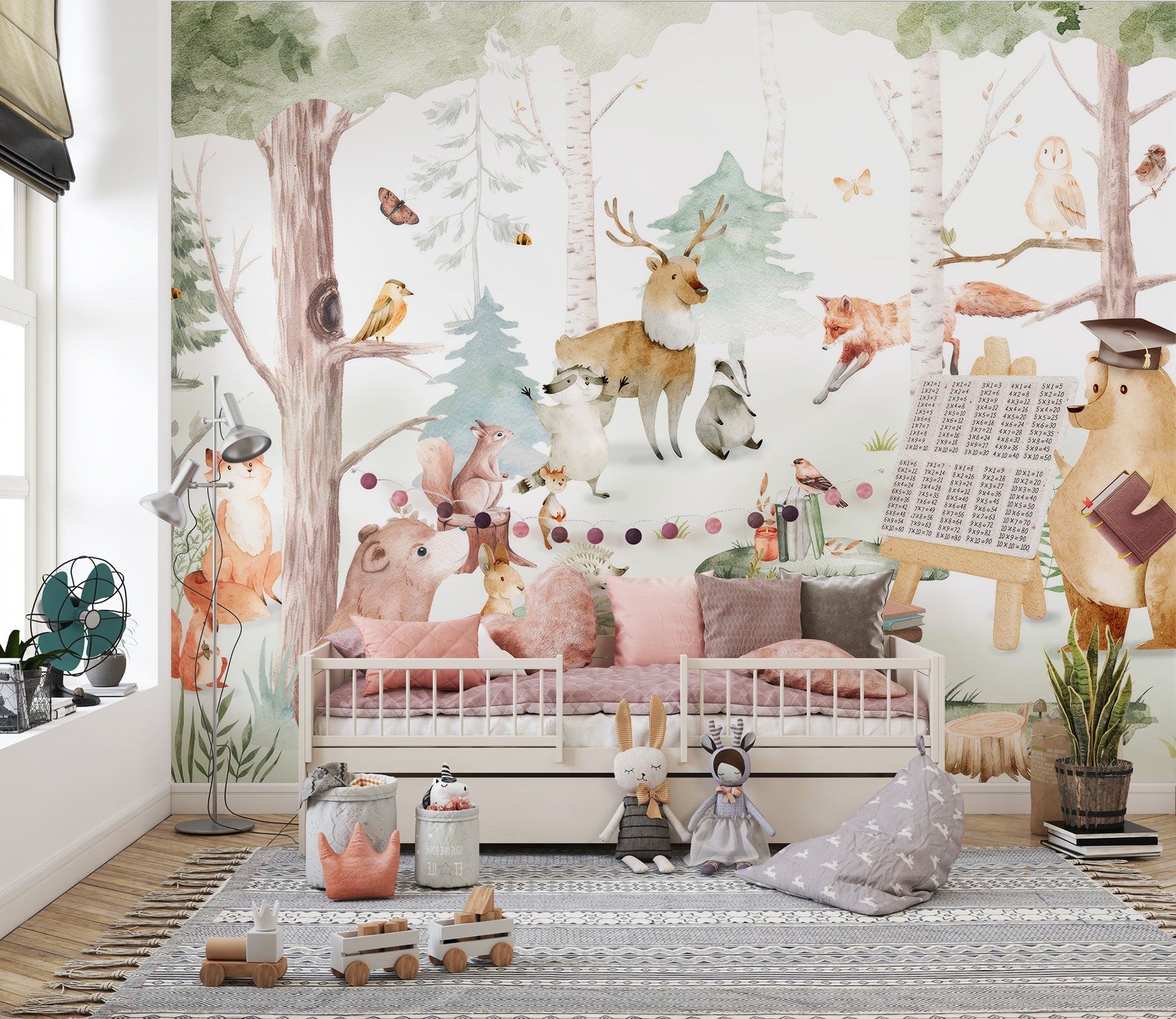 Critter Classroom Wallpaper Mural