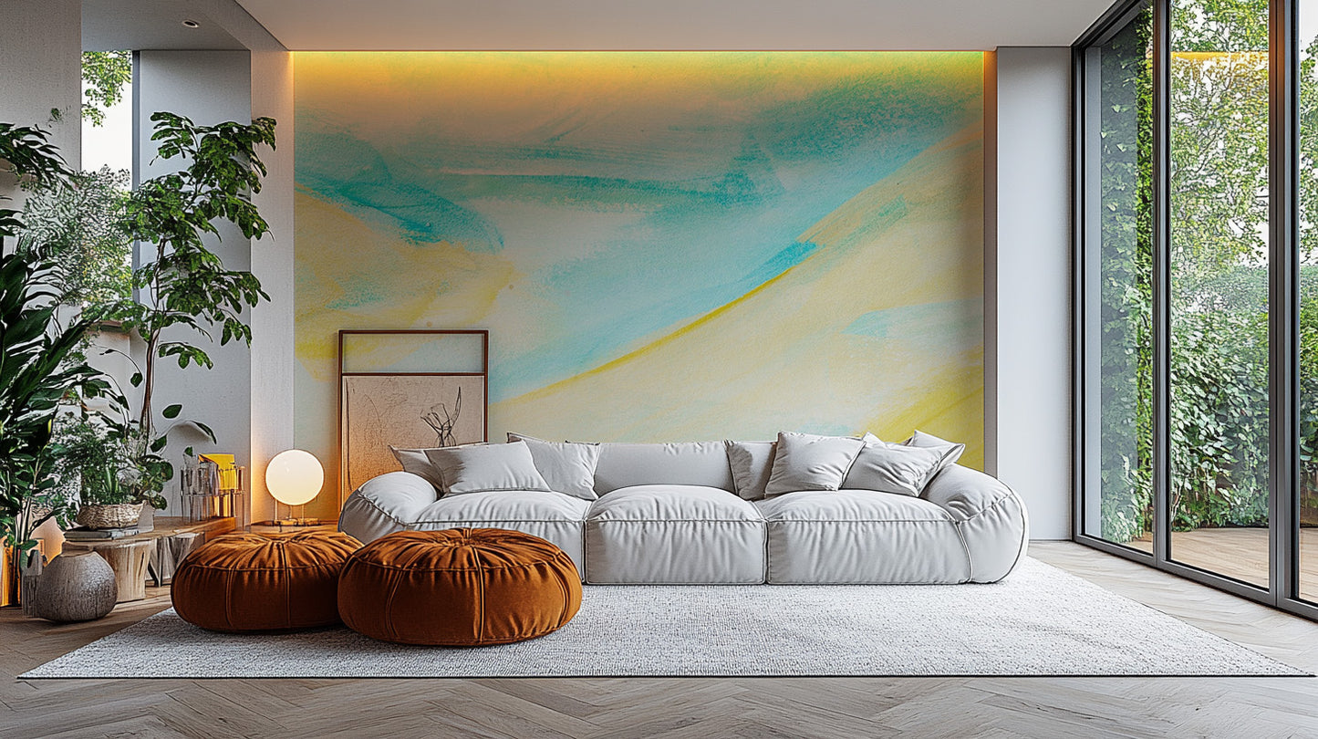 Watercolor Brushstrokes Wallpaper Mural