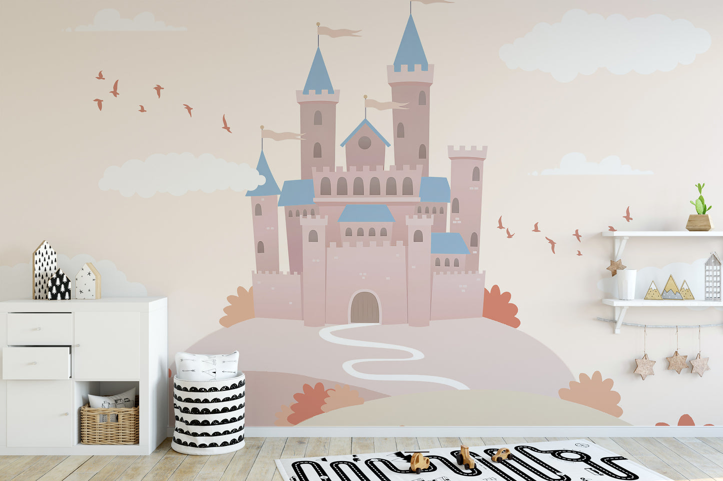 Childrens Fairytale Castle Wallpaper Mural