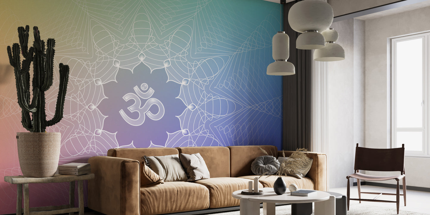 Om Lotus Wall Mural