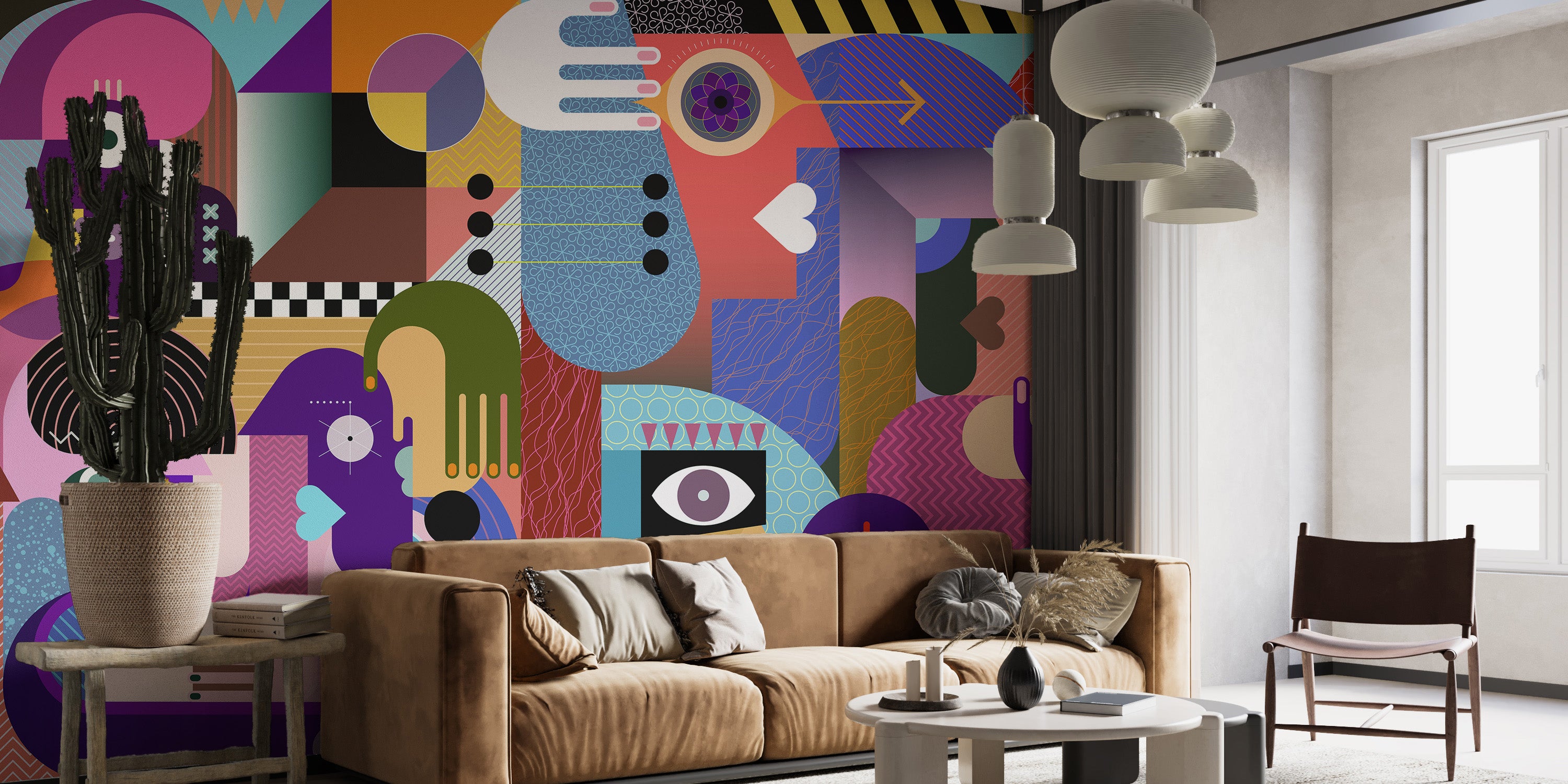 Urban-style vibrant graffiti wallpaper mural for unique spaces.