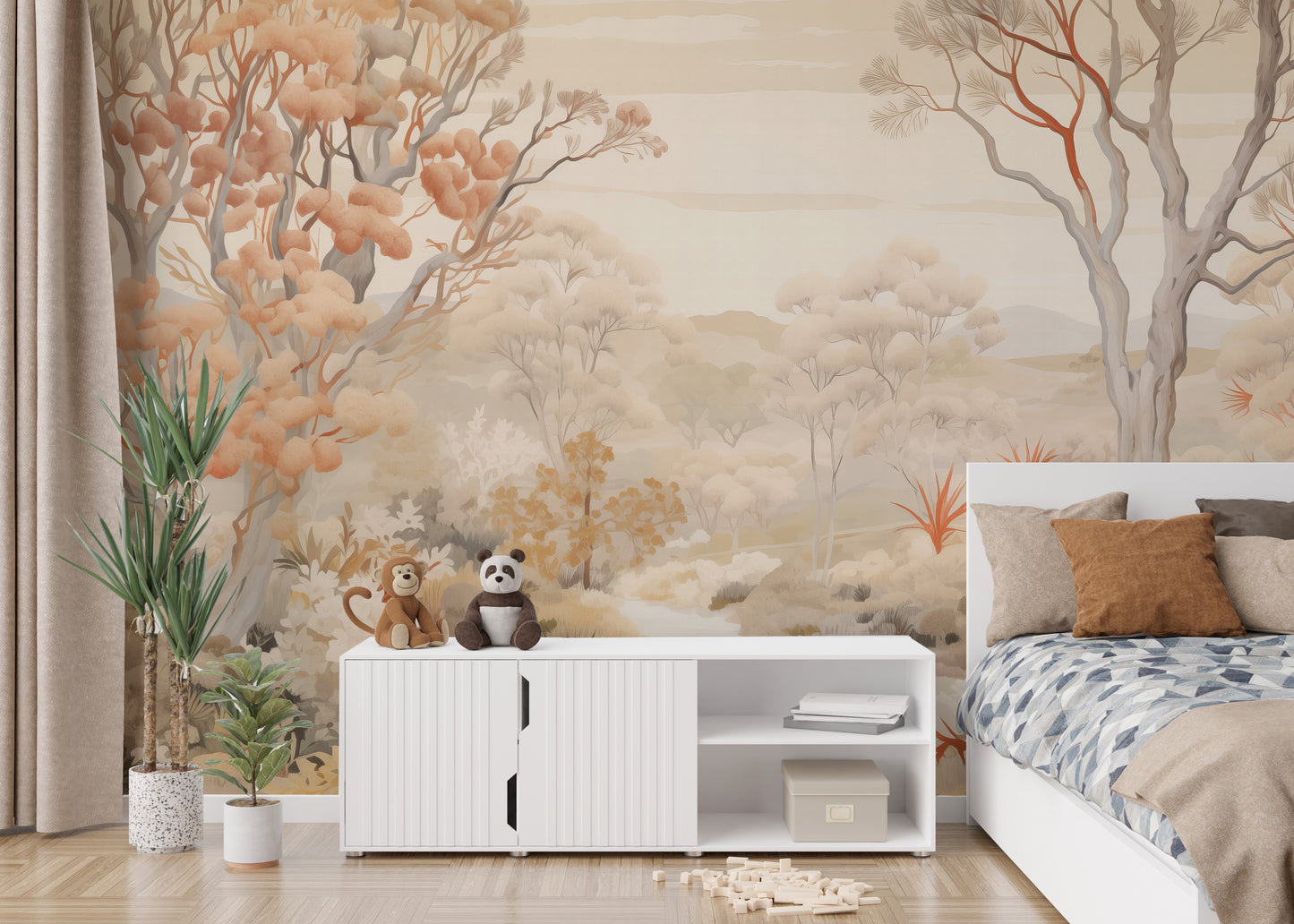 Beautiful Autumn Forest Wallpaper Mural - Giffywalls