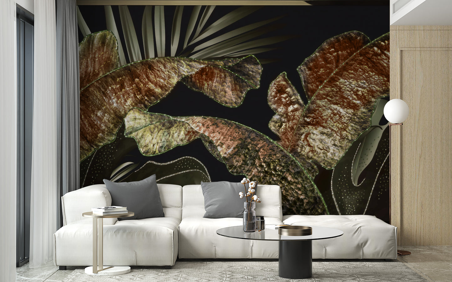 Large Tropical Leaves Wallpaper Murals