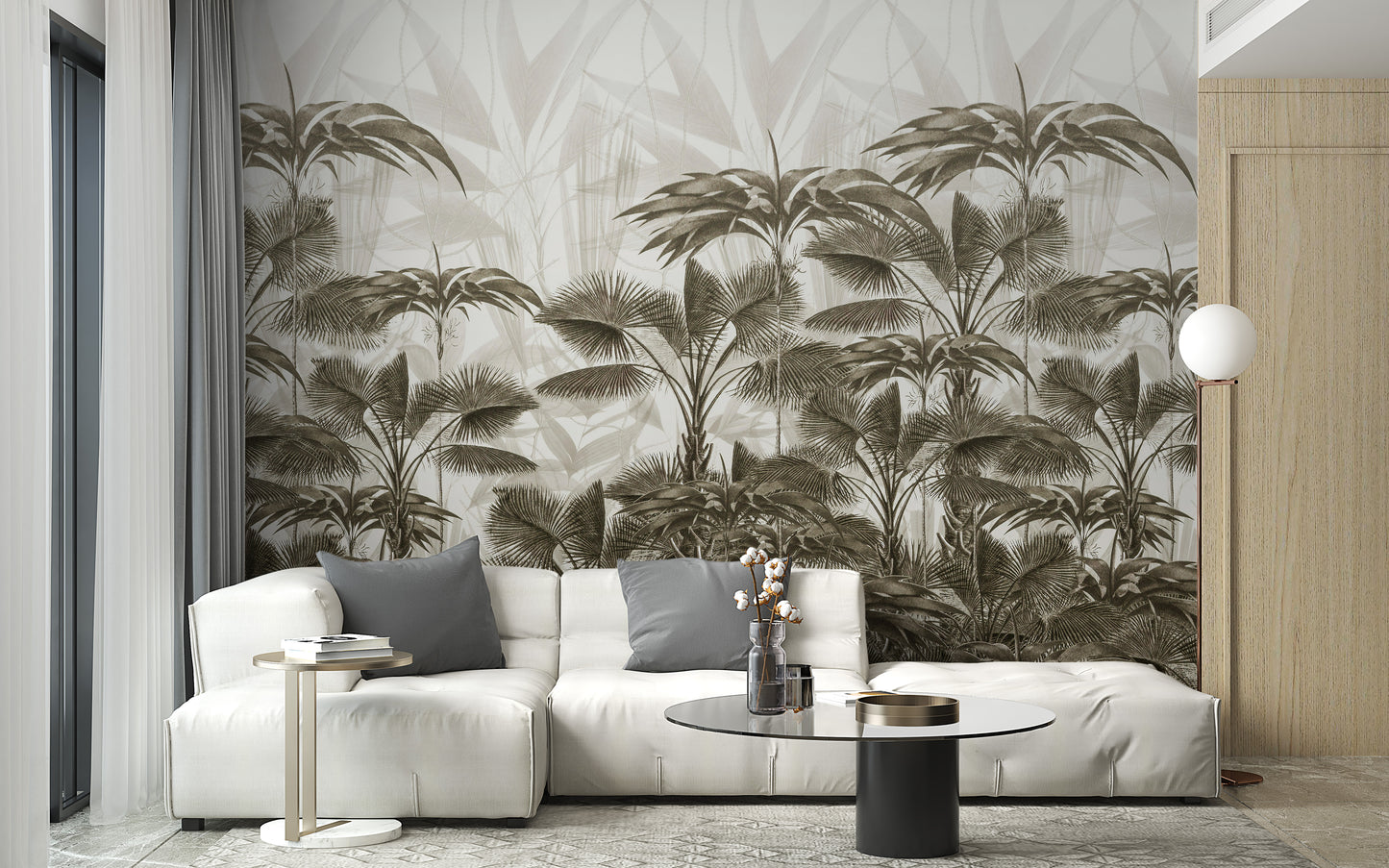 Bushy Palms Wallpaper Murals