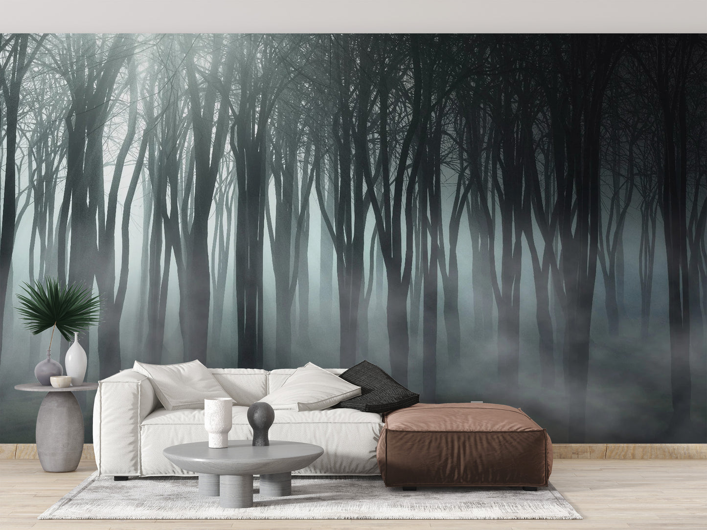 Misty Forest Halloween Peel and Stick Wallpaper for Decor