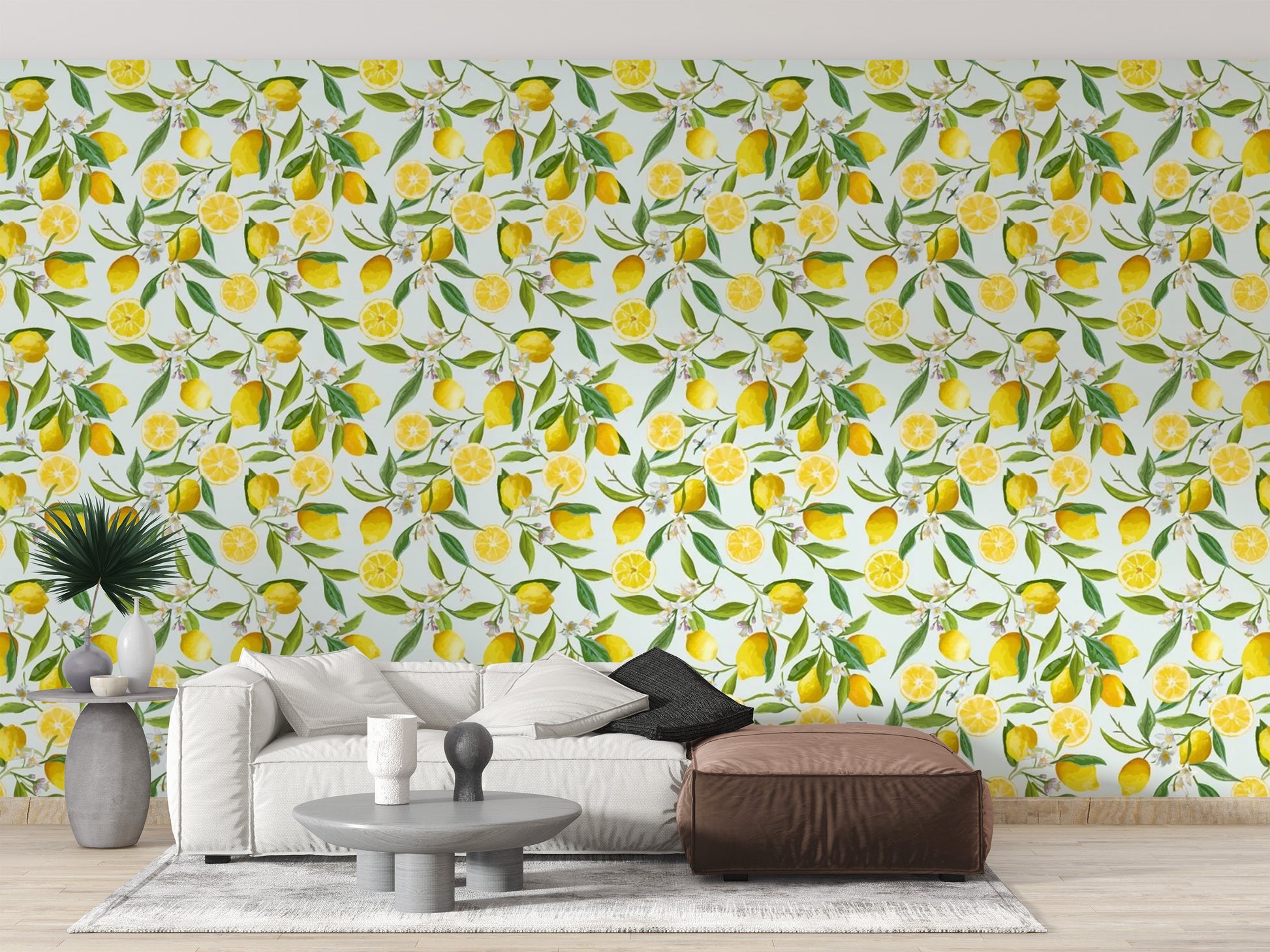 Lemon Design Wallpaper Mural for cheerful decor
