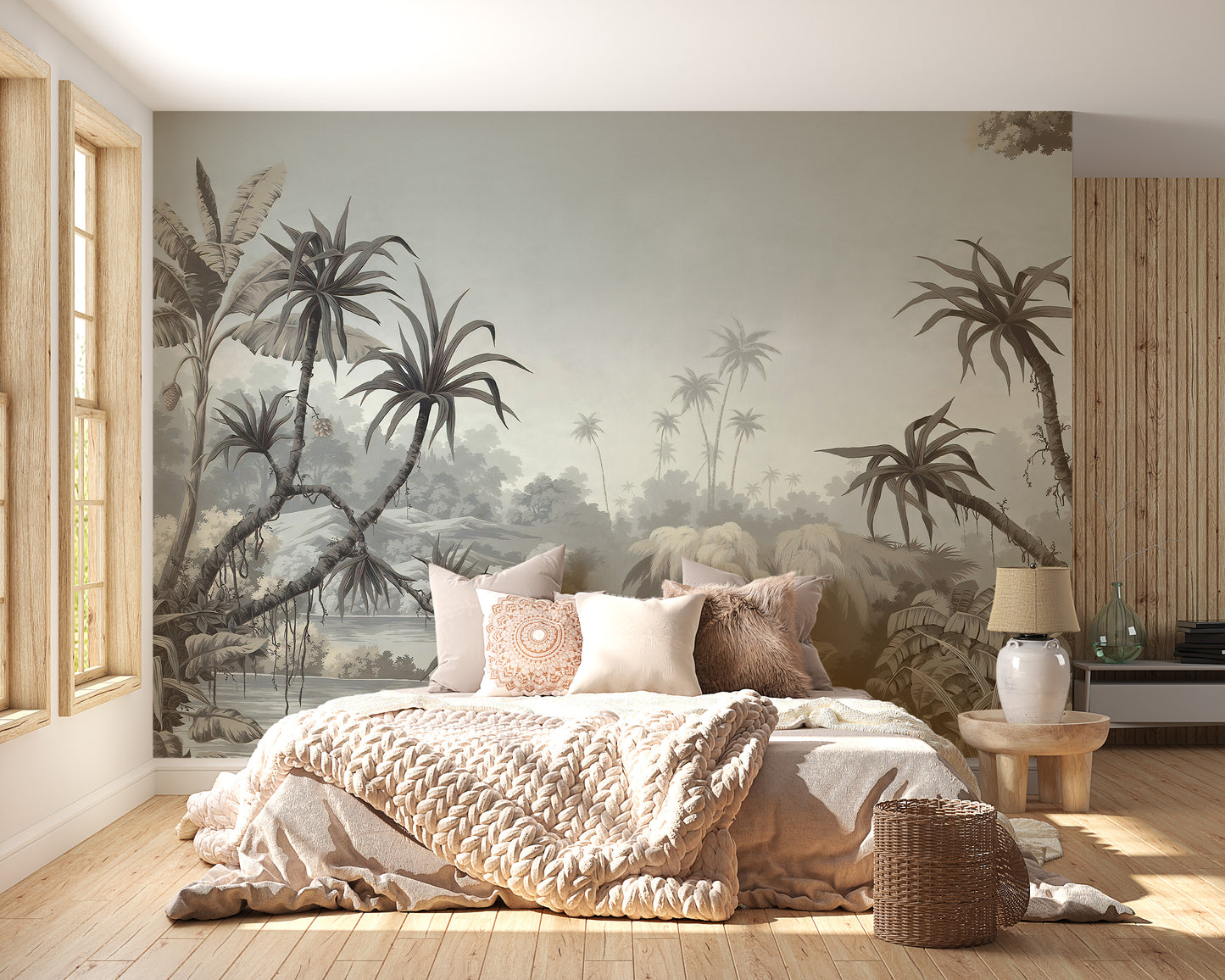 Tropical Countryside Wallpaper Murals