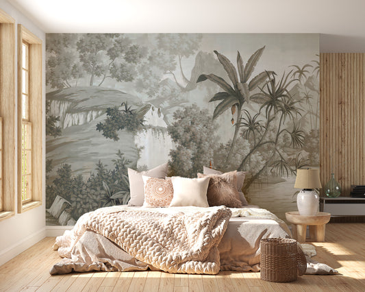 Monotone Forest Wallpaper Mural
