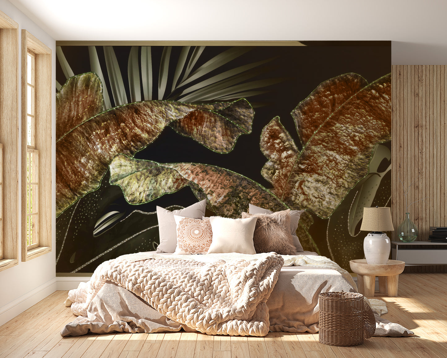 Large Tropical Leaves Wallpaper Mural
