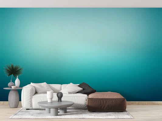 Elegant ombre green wallpaper mural with a gradient effect.