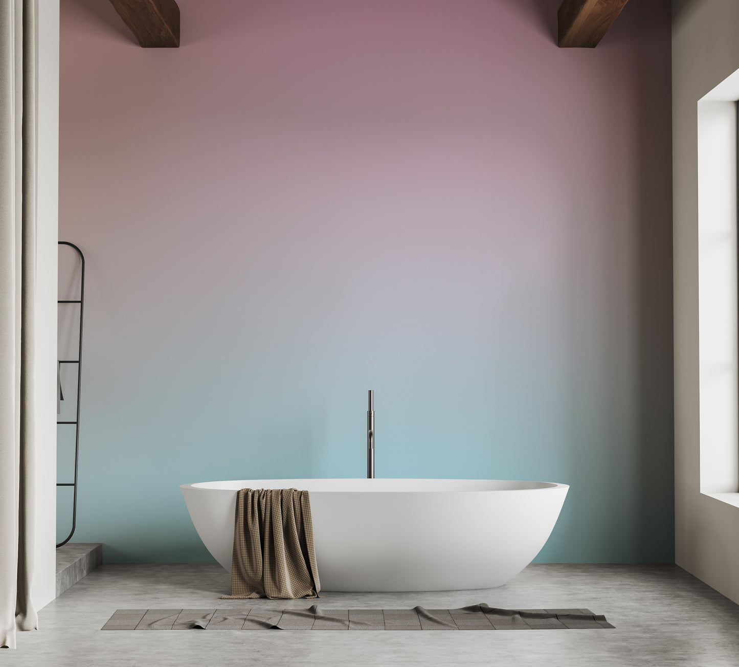 Serene soft pastel sky gradient wallpaper mural for walls.