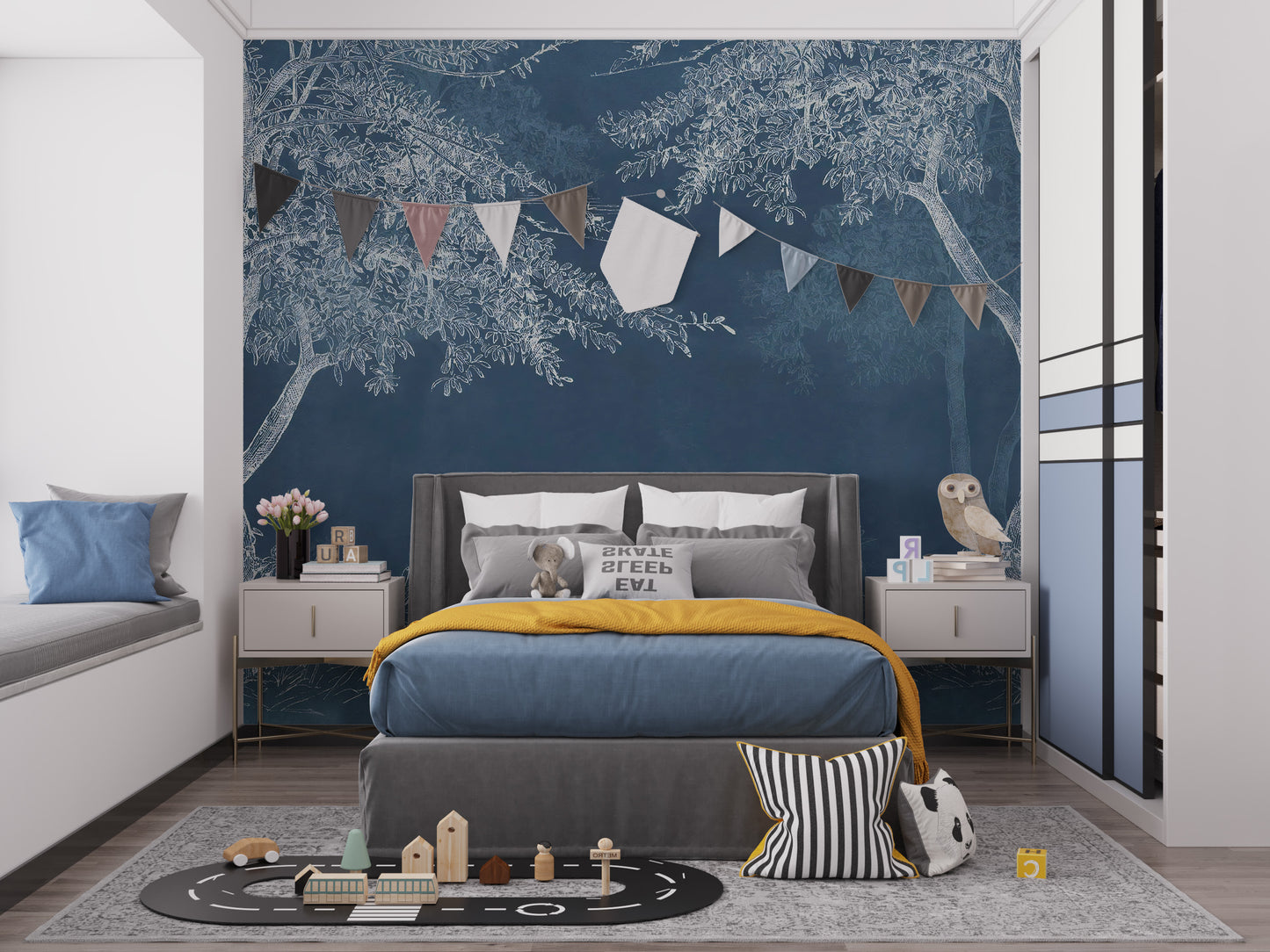 Blue Woods Wallpaper Murals