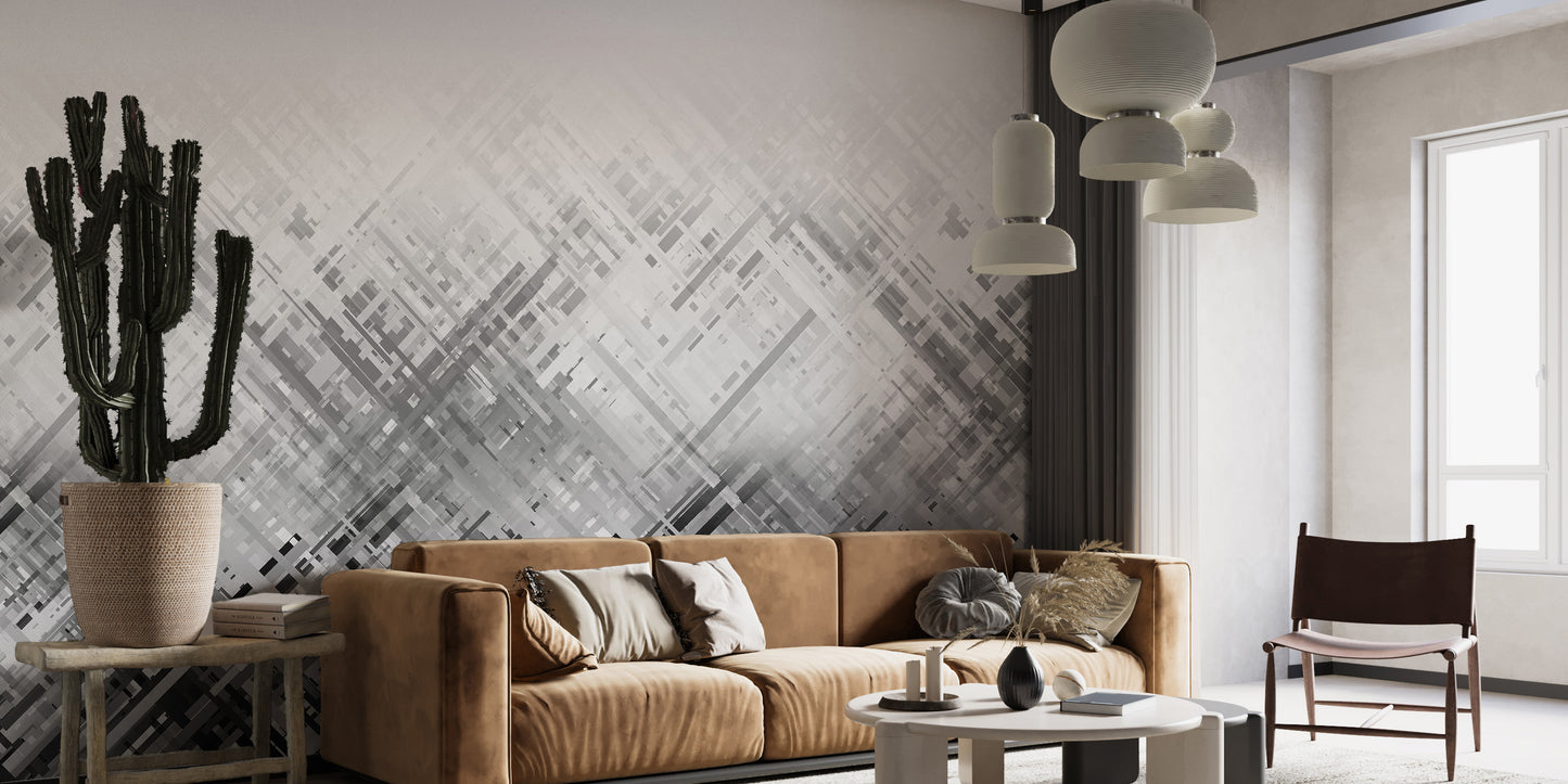 Abstract Diagonal Lines Wall Mural