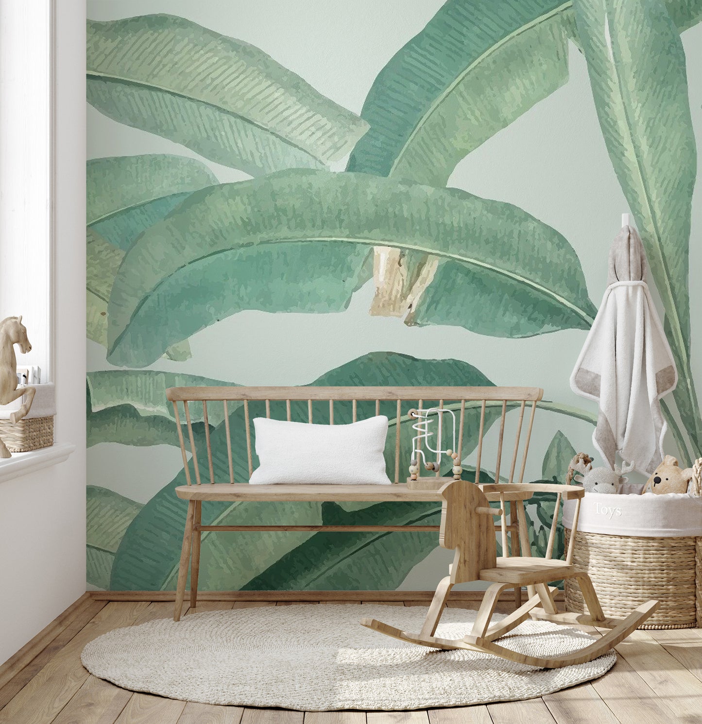 Tropical Banana Leaf Wallpaper Mural