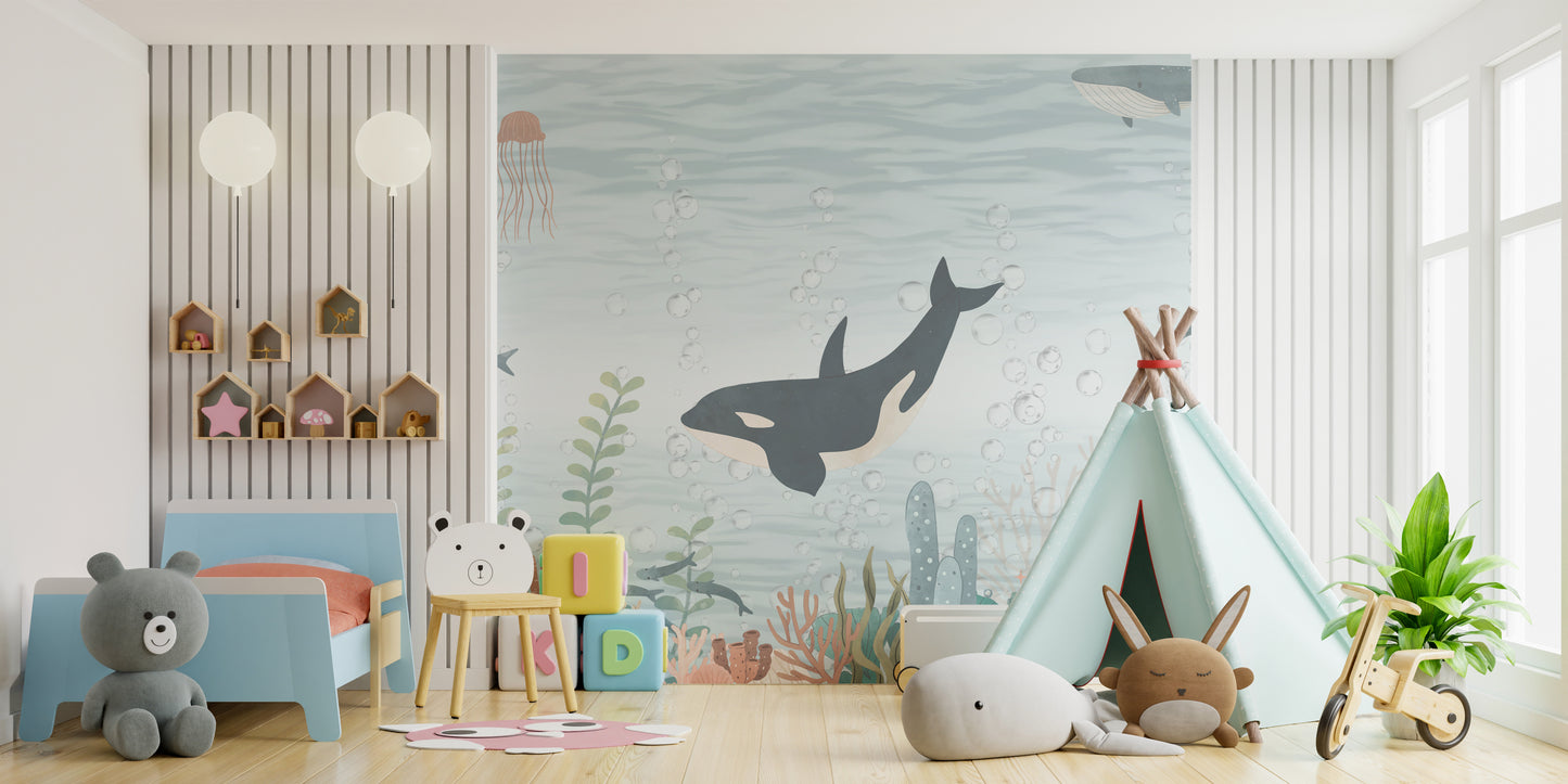 Underwater elegance with Marine Ballet Wallpaper Mural