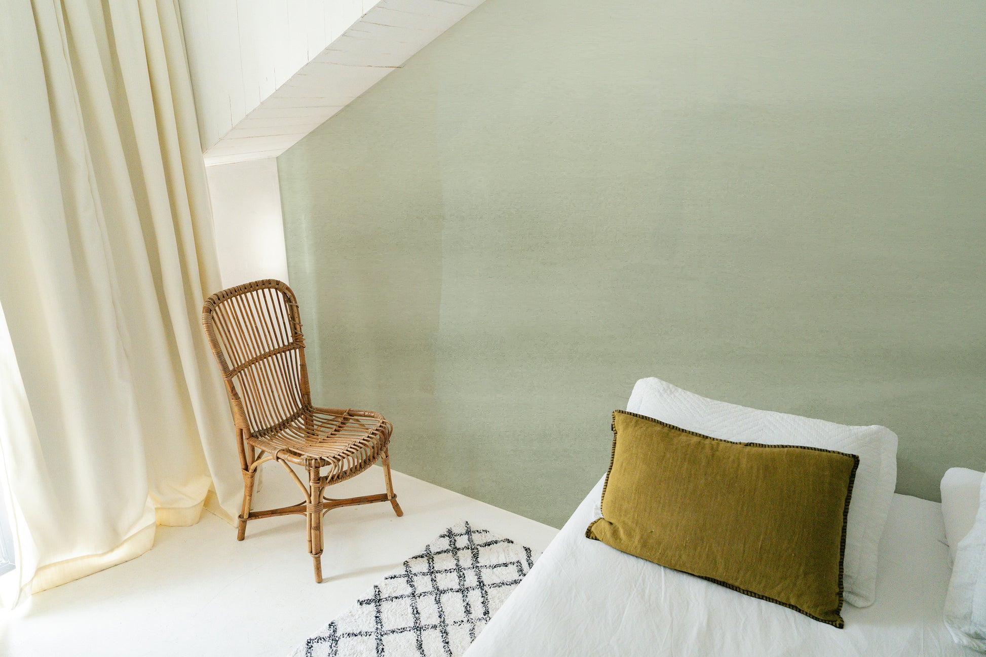 Serene Green Watercolor Wallpaper Mural