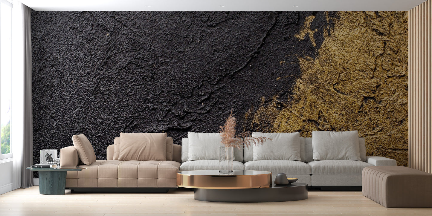 Textured Dual Tone Gold Wallpaper Mural