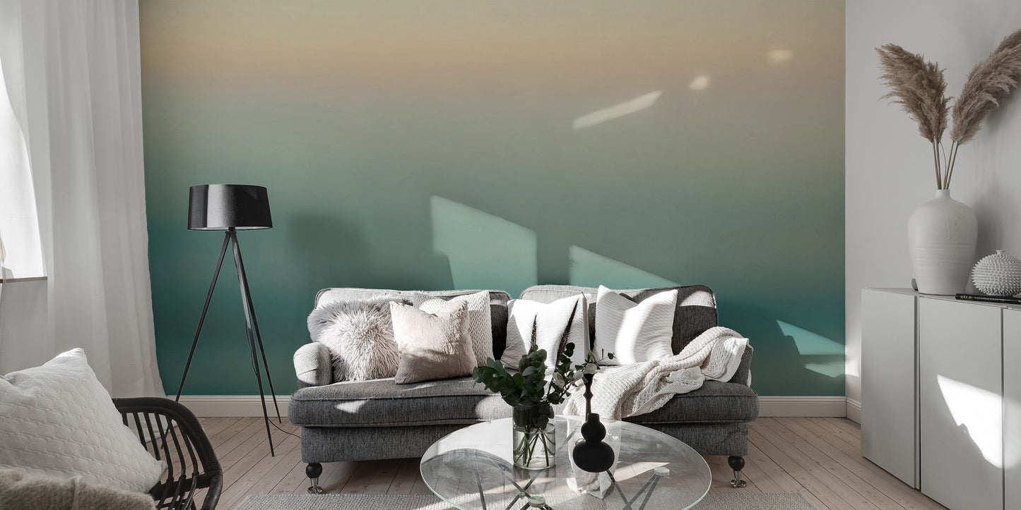 Calm sea tones in ombre wallpaper style
