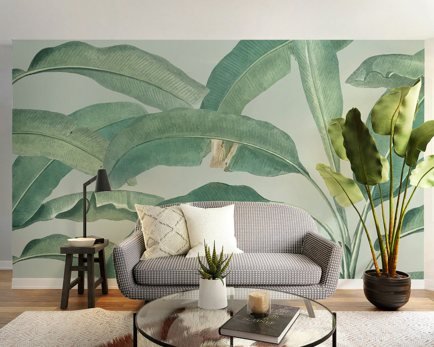 Tropical Banana Leaf Wallpaper Mural