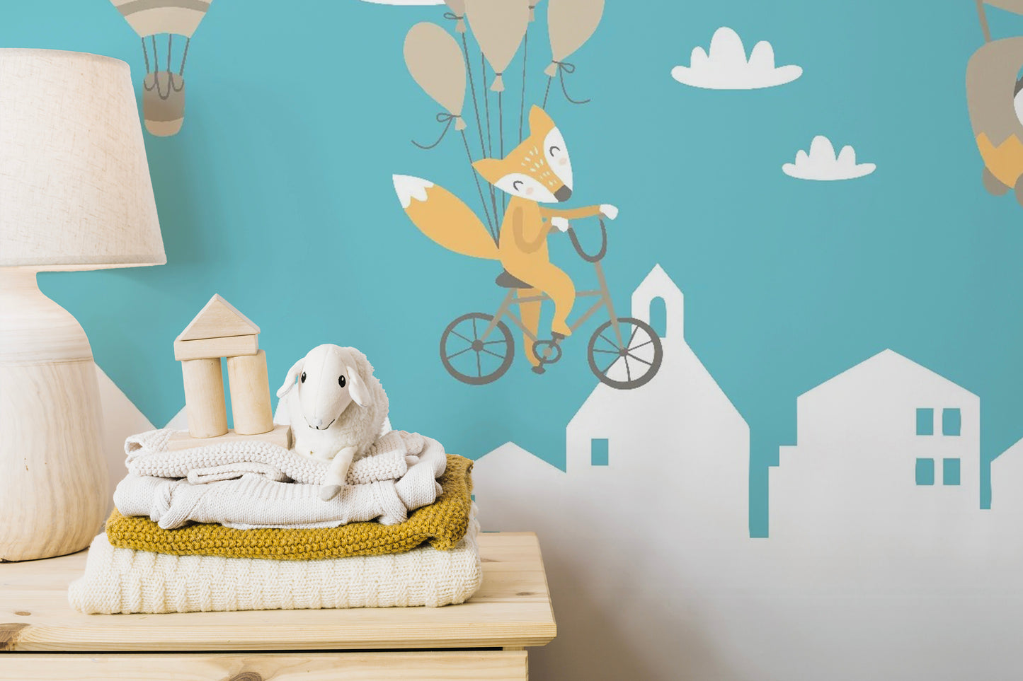 Kids Animated Motifs Wallpaper Mural - Giffywalls