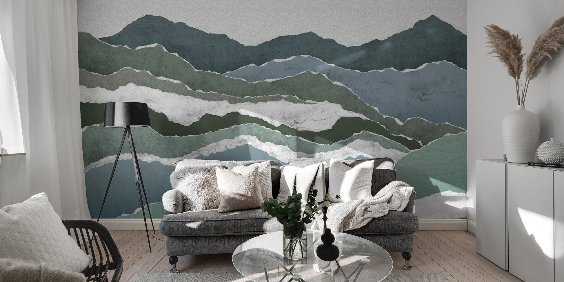 Serene Royal Peaks Wallpaper Mural design