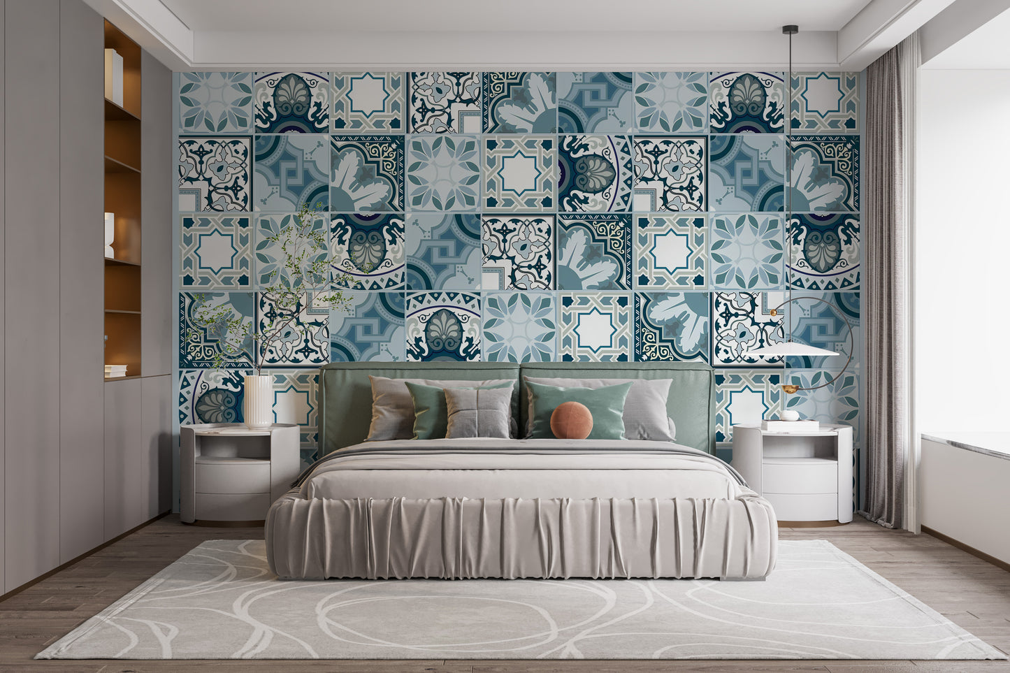 Marine Mosaic Wallpaper Murals