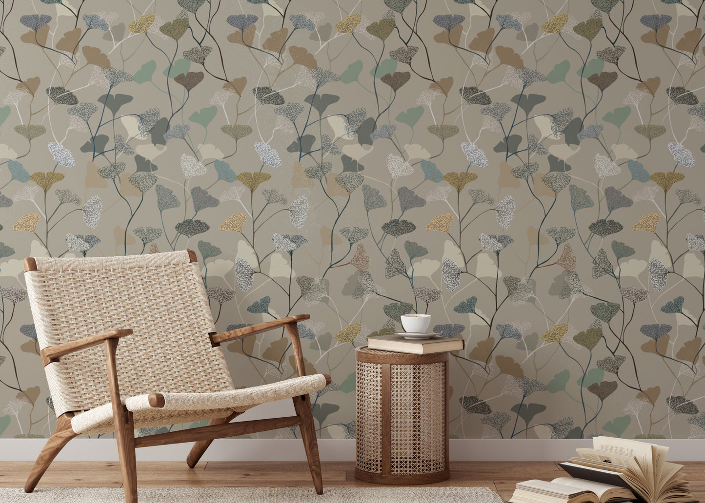 Botanic grace wallpaper for serene spaces