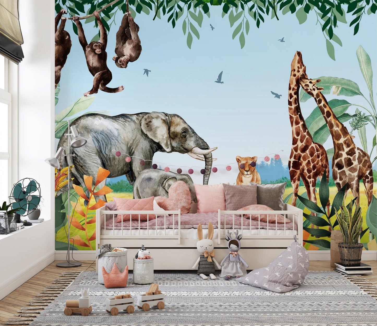 African Safari Jungle Animals Wallpaper Mural