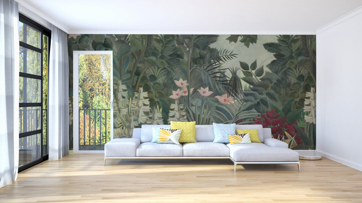 Glorious Green Watercolor Forest Wallpaper Murals