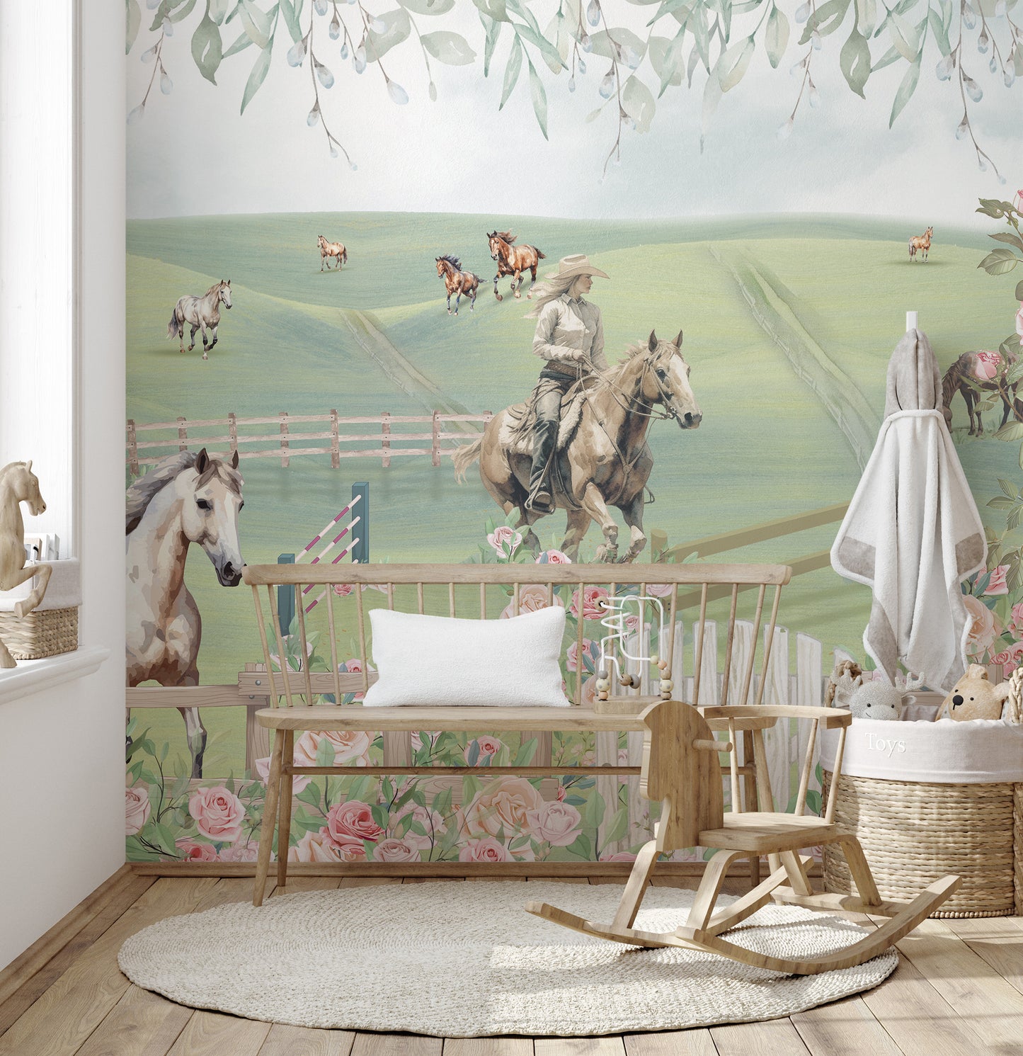 Pastoral Pony Playland Wall Mural