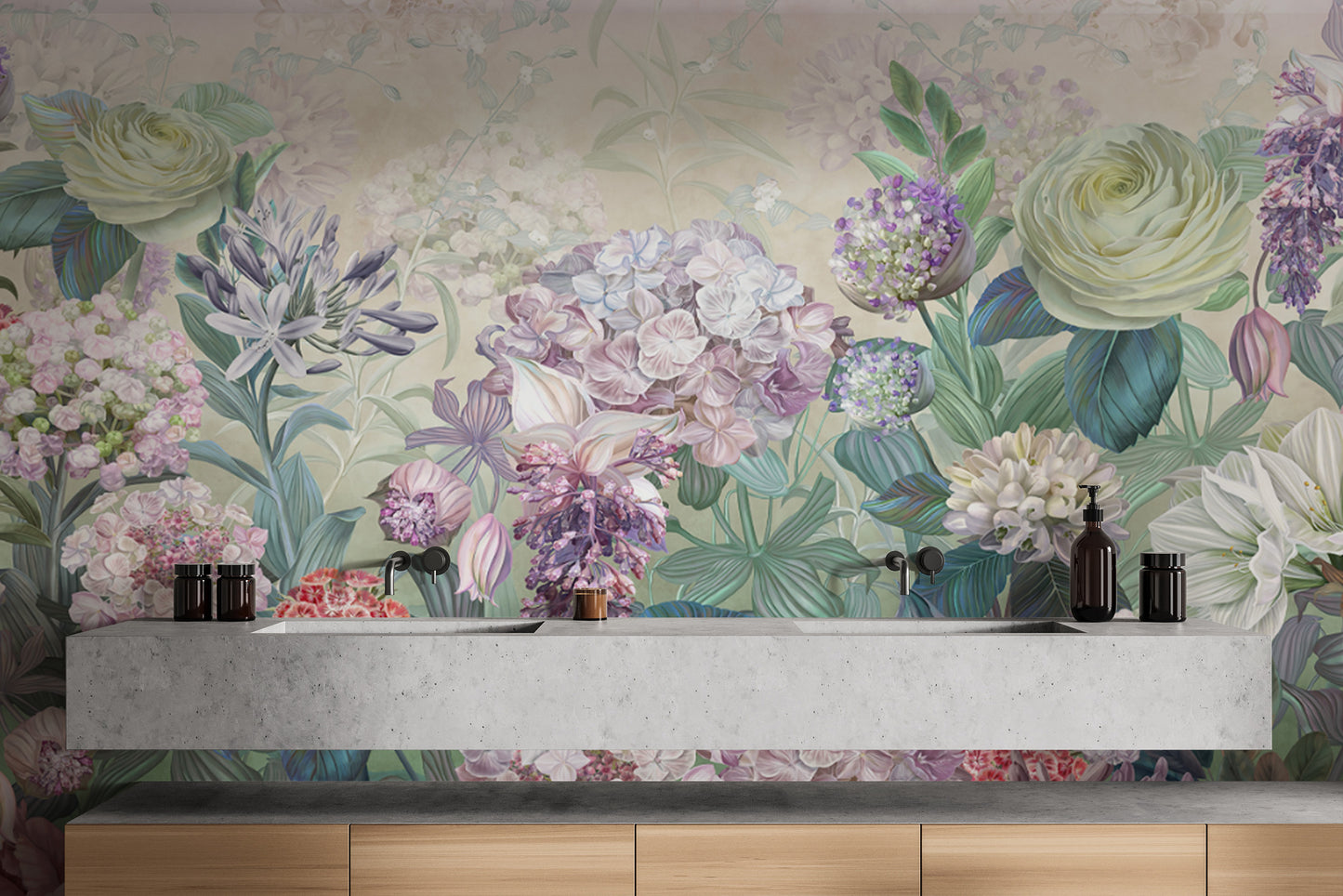 Wallpaper mural featuring Dutch floral oasis