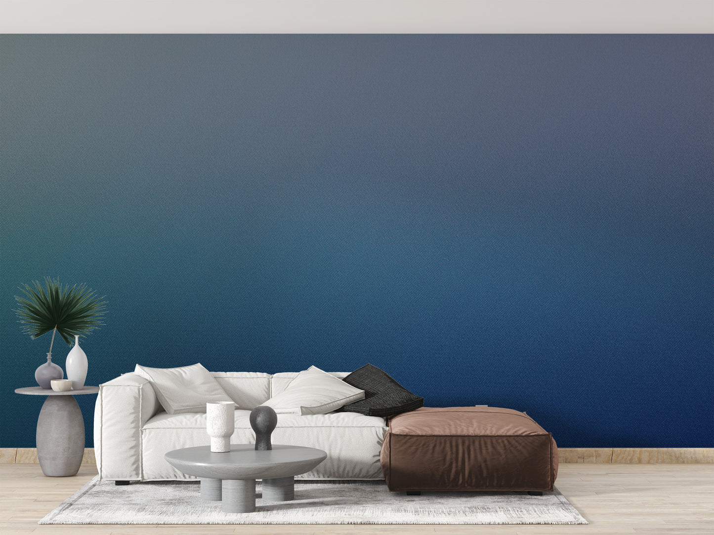 Deep Blue Ombre Textured Wall Mural