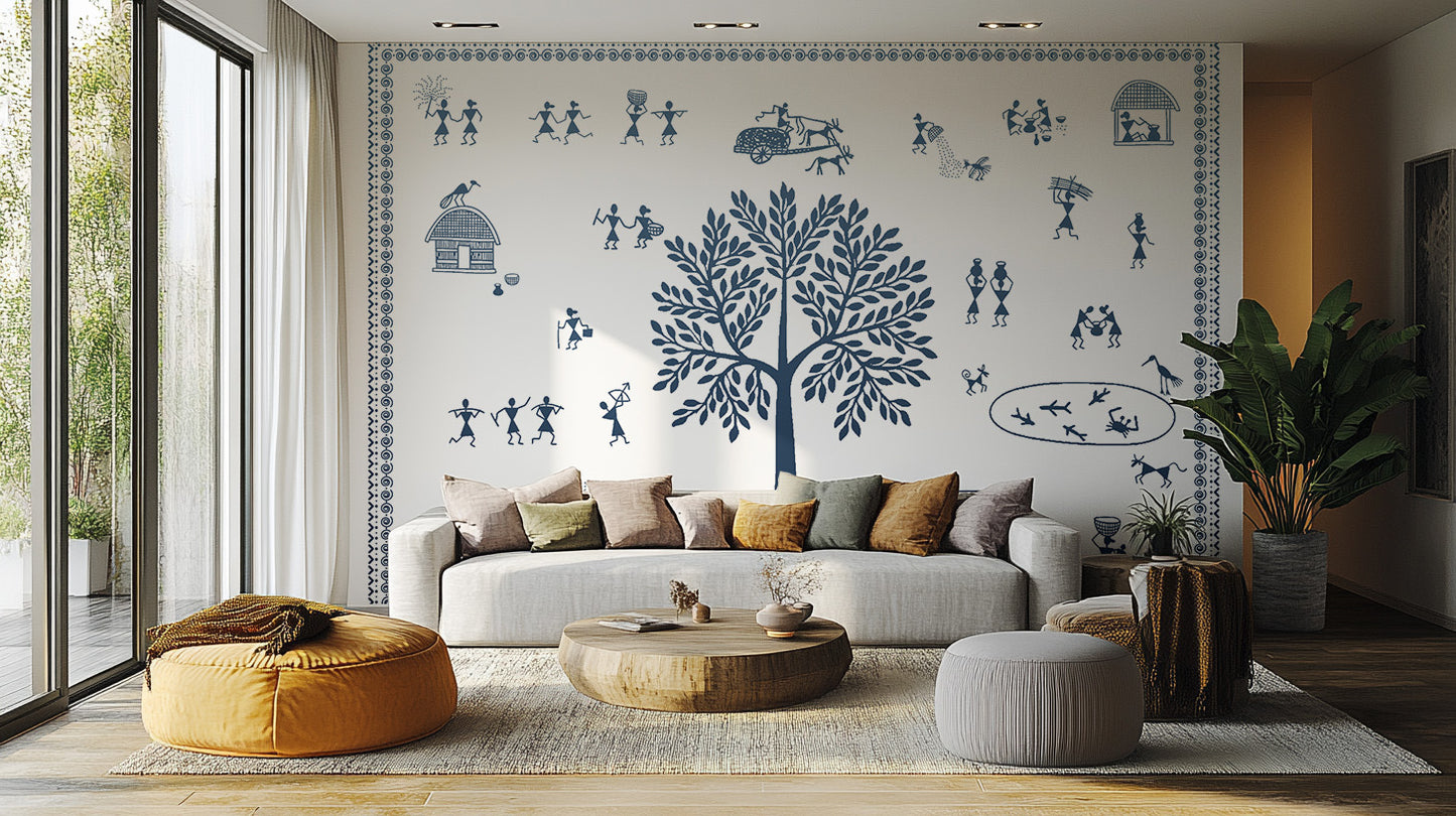 Ethnic Village Wallpaper Mural