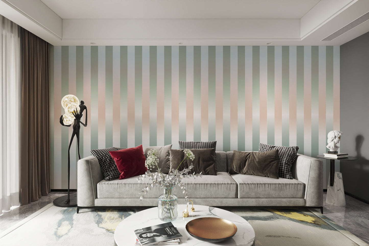 Decorative Blurred Stripes Wallpaper Design
