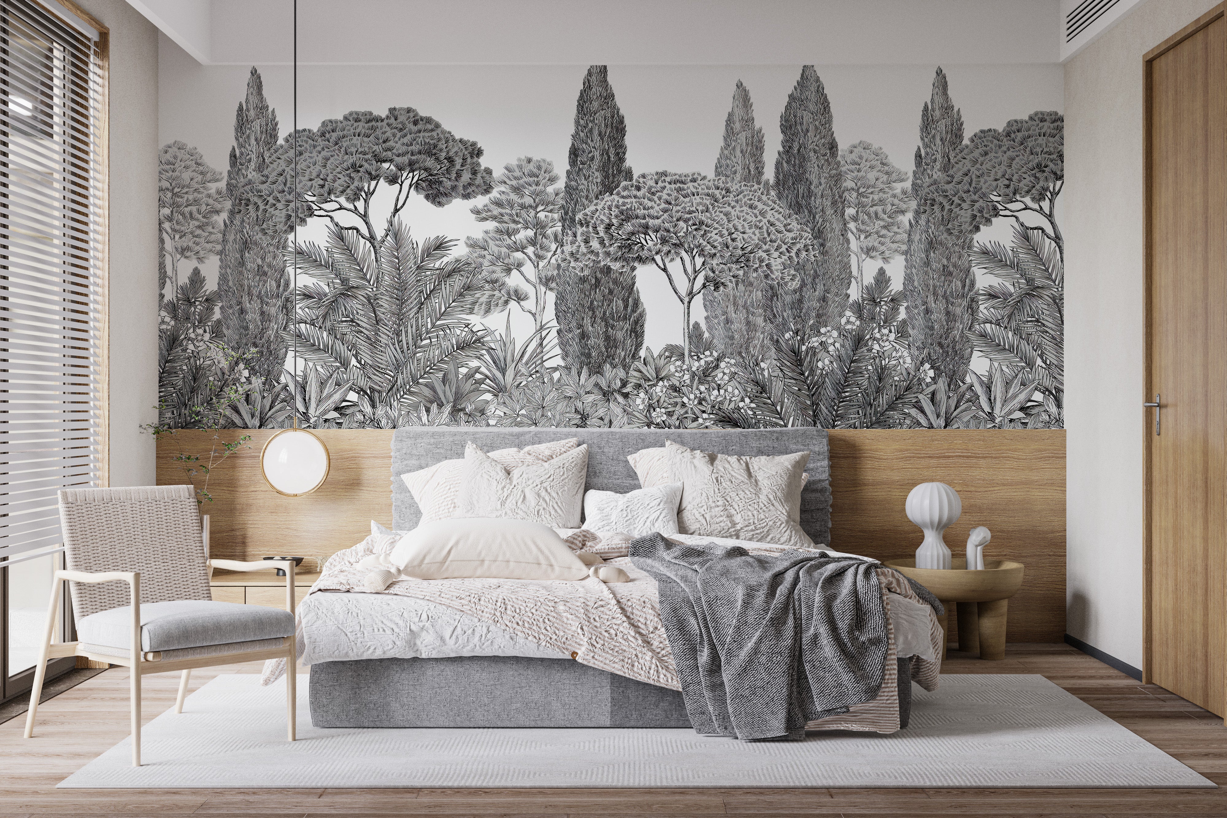 Gray Deodar Trees Wallpaper Murals - Giffywalls