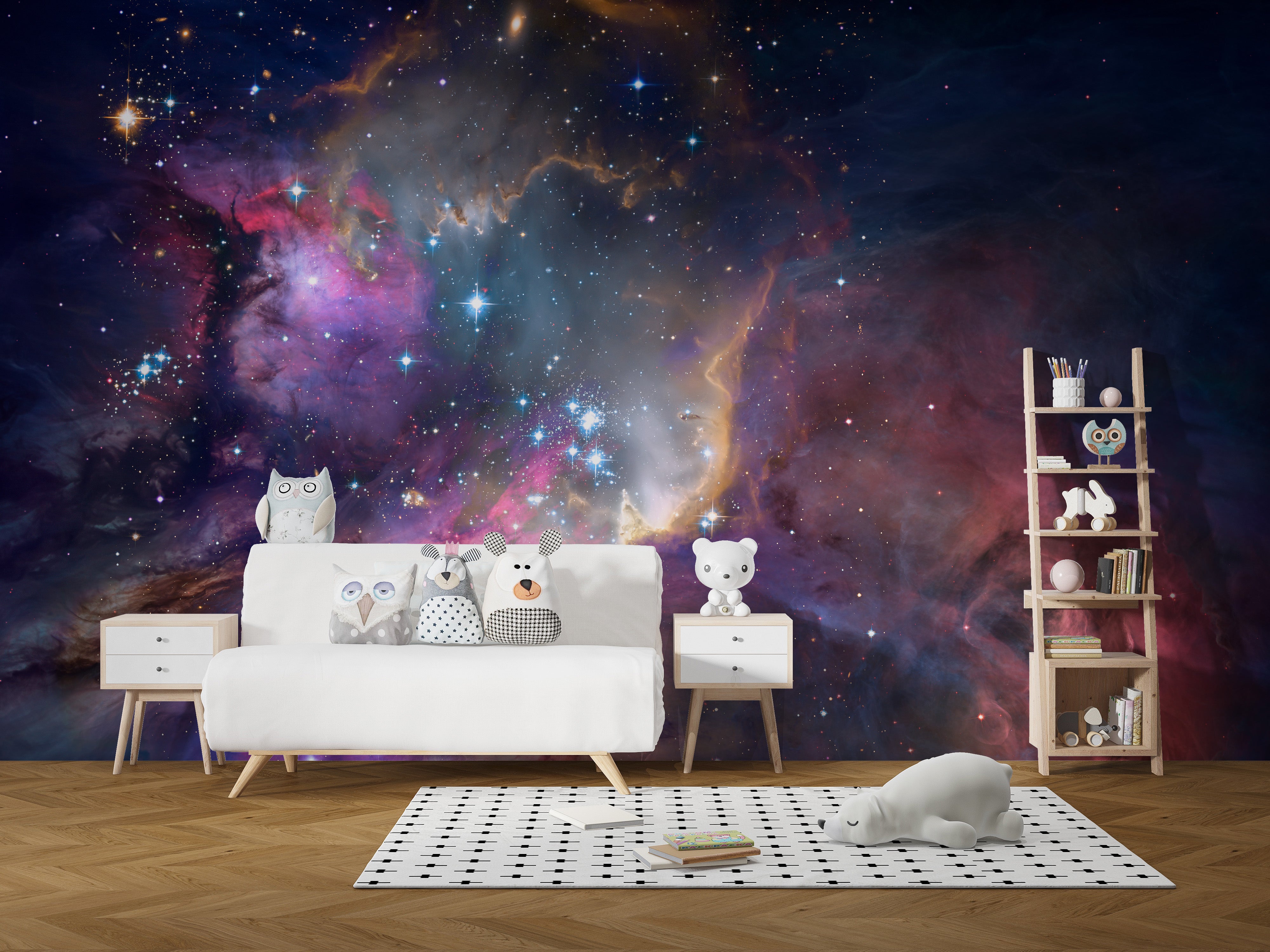 Galactic stars and nebula wallpaper beauty
