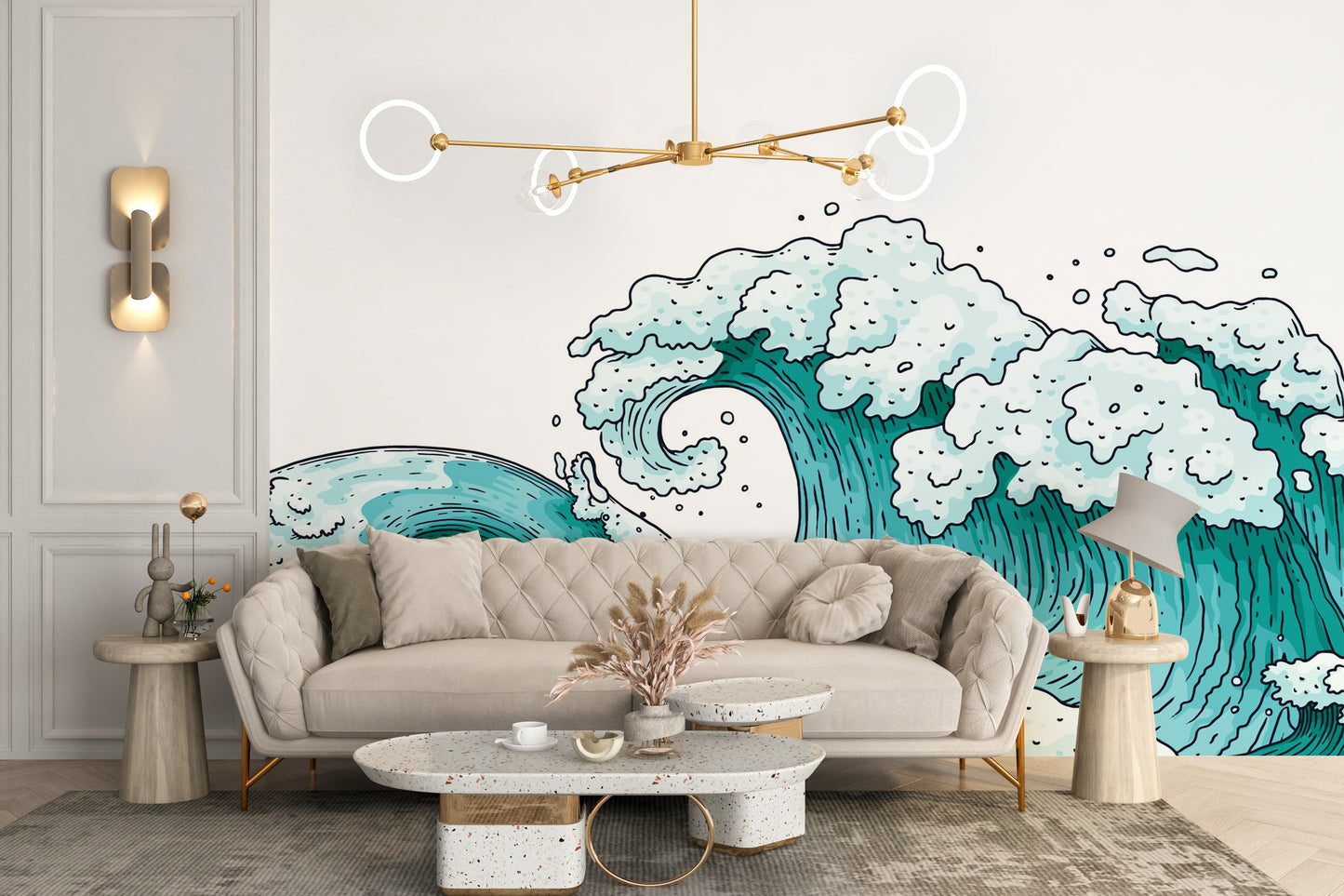 Ocean Waves Abstract Wallpaper Murals