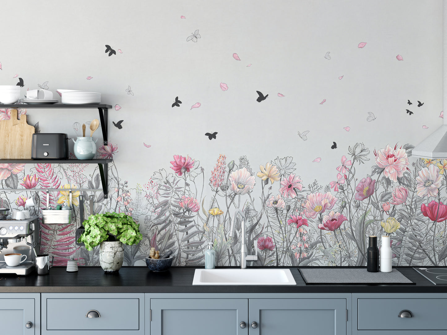 Serene Floral Orchard Wallpaper Murals