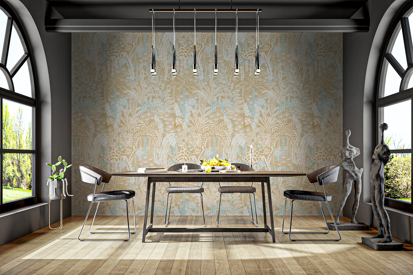 Sandy Shores wallpaper mural creating a calming beach retreat.
