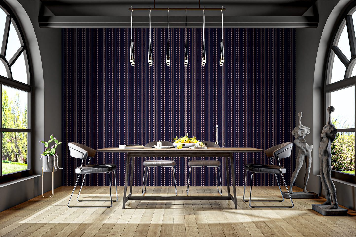 Trendy starry wallpaper for modern spaces