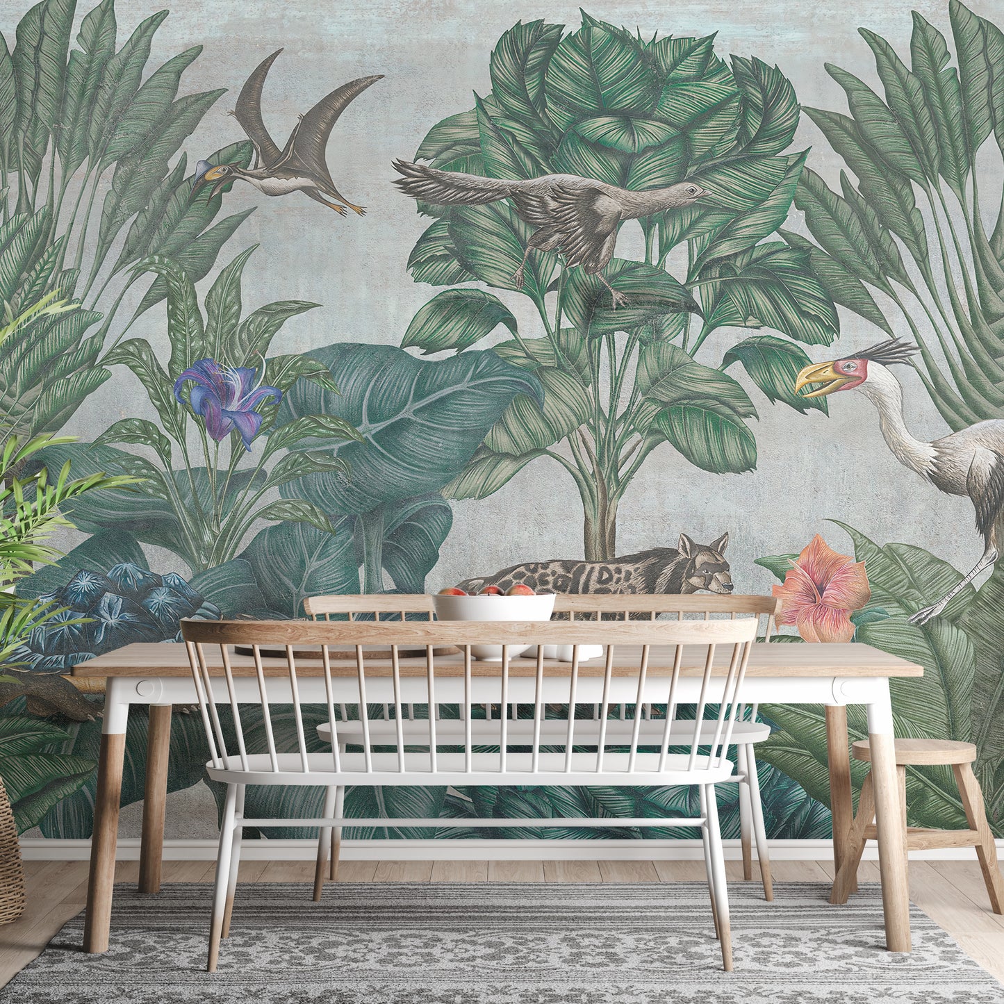 Stunning artistic wildlife forest wallpaper mural for interiors