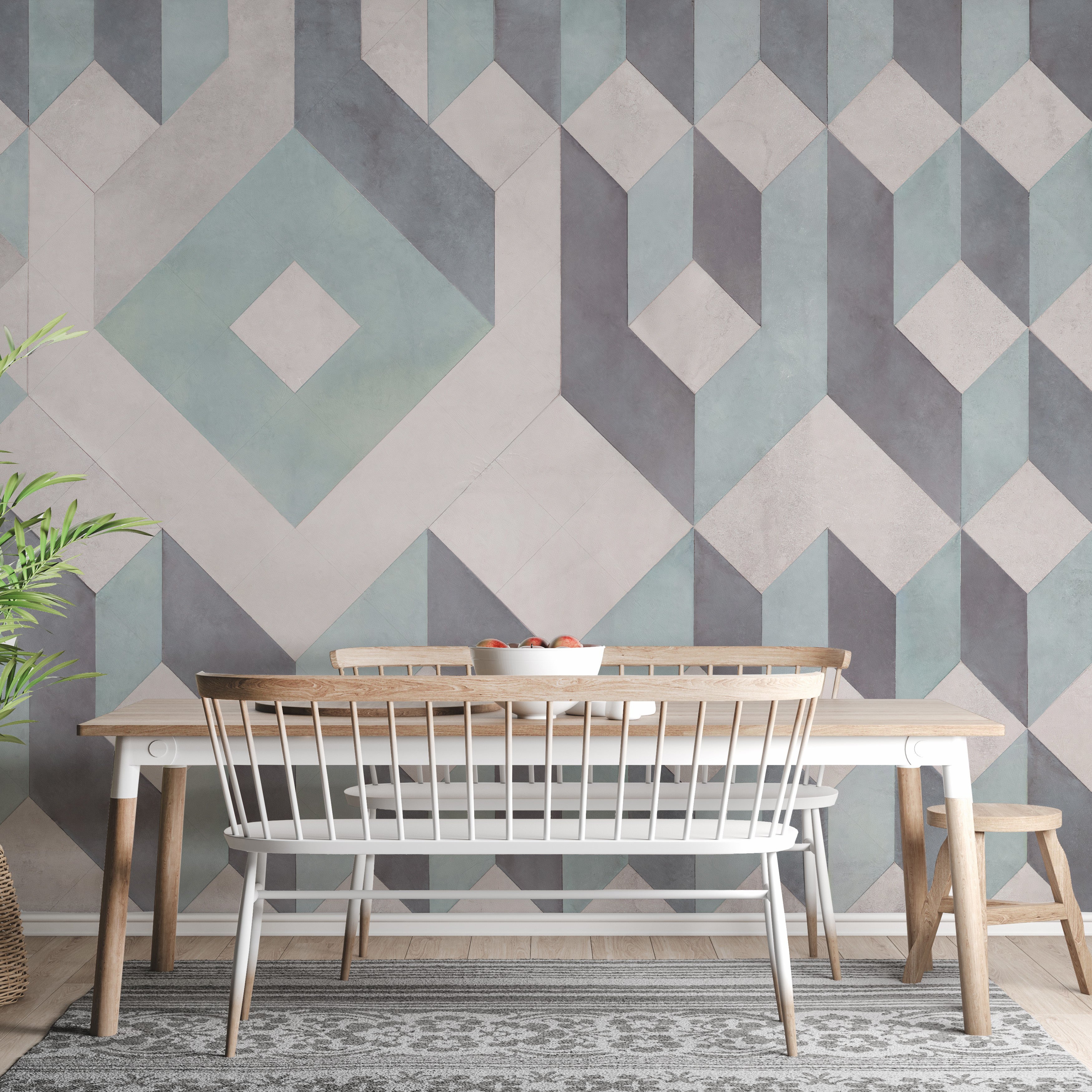 Modern linear pattern wallpaper mural design