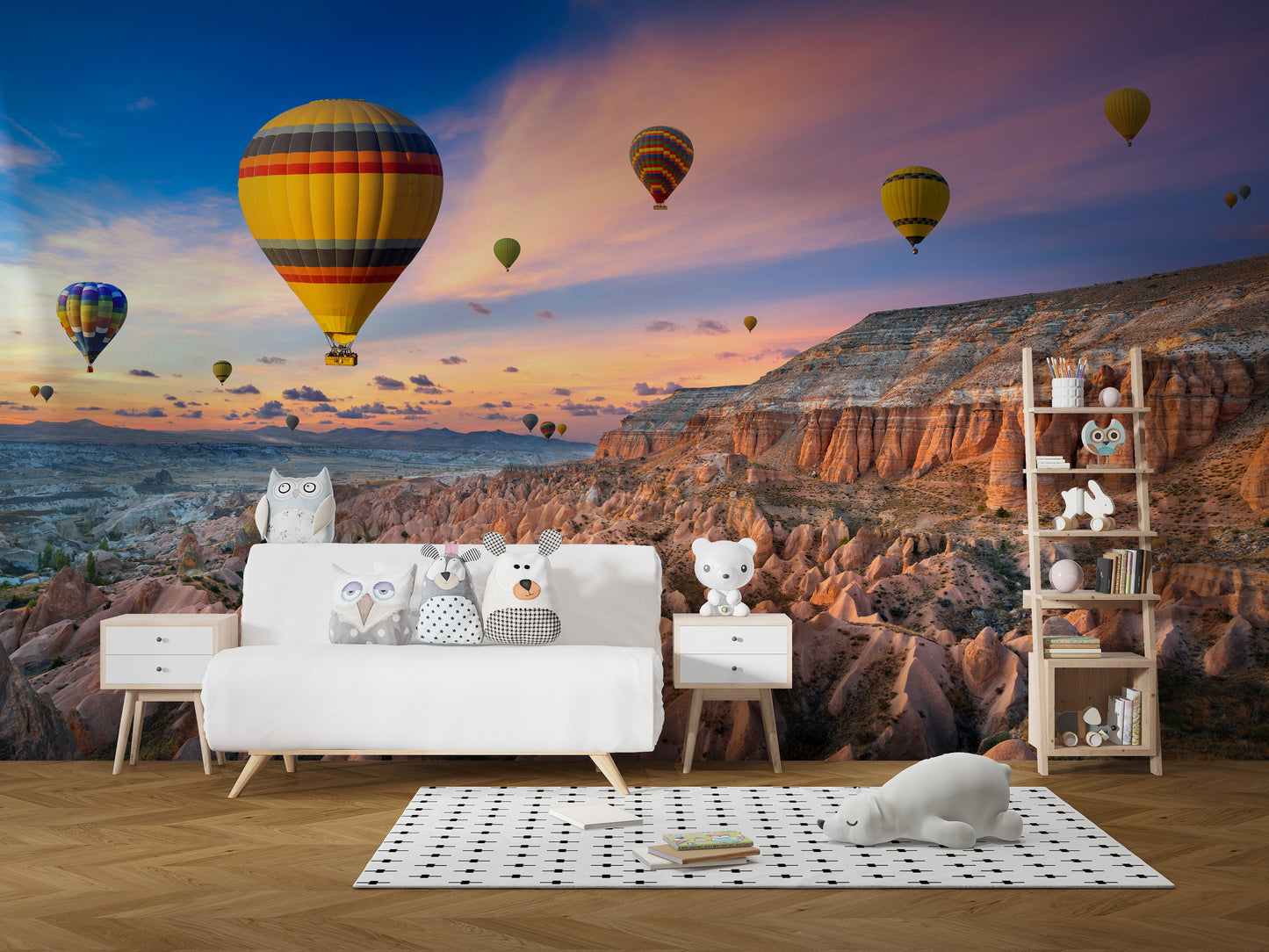 Cappadocia Balloons Sunset Wall Mural