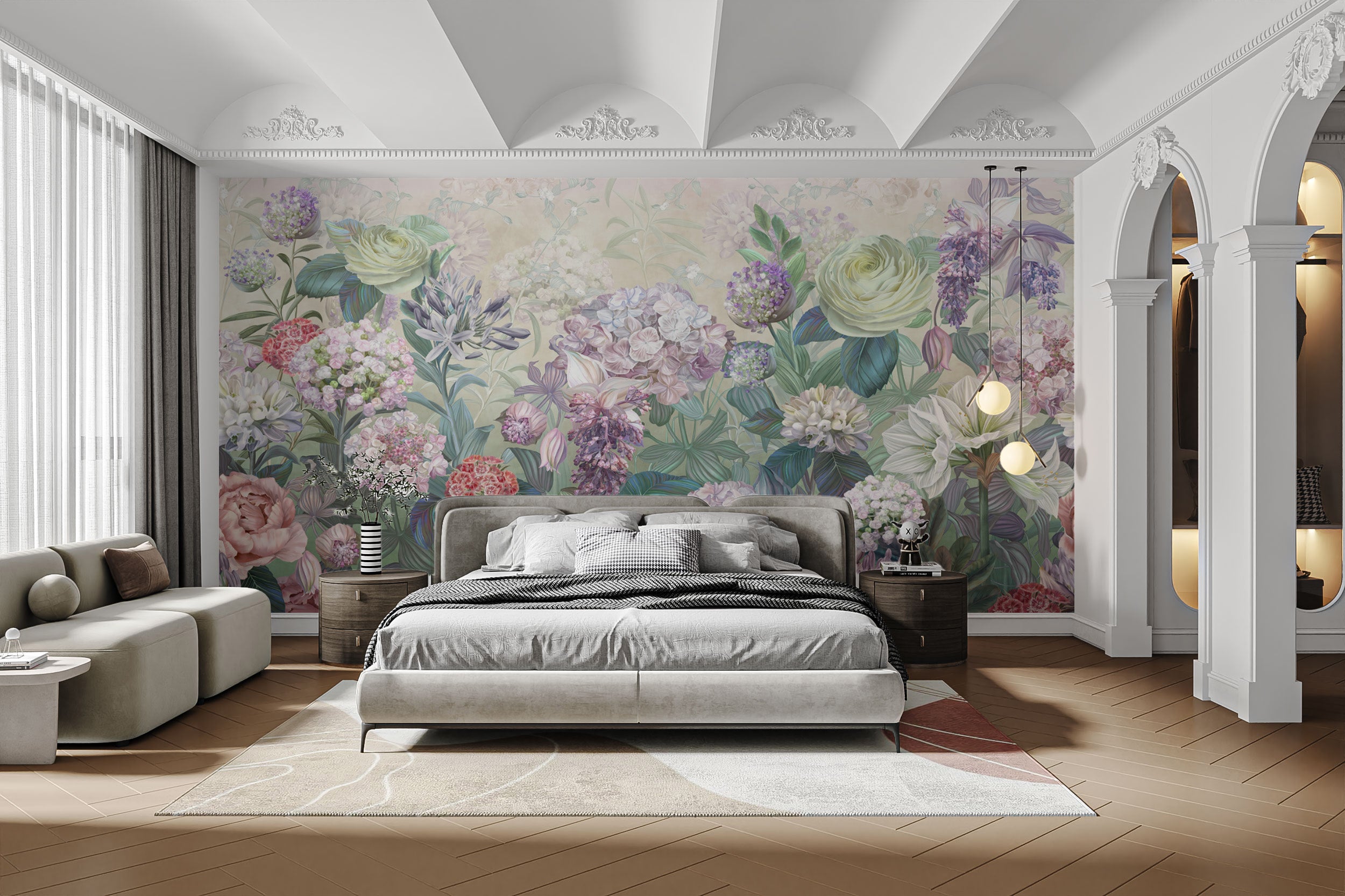 Dutch floral oasis wallpaper mural design