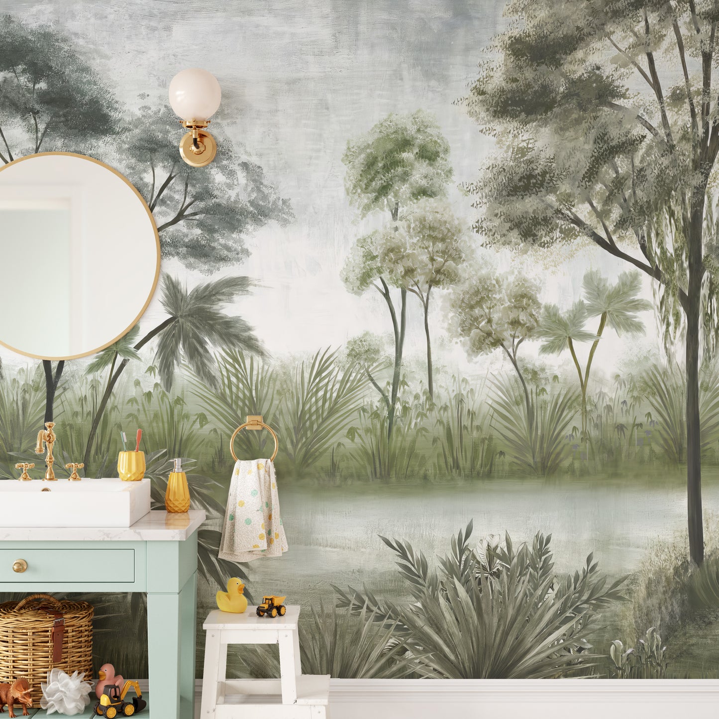 Deep Shady Forest Wallpaper Mural