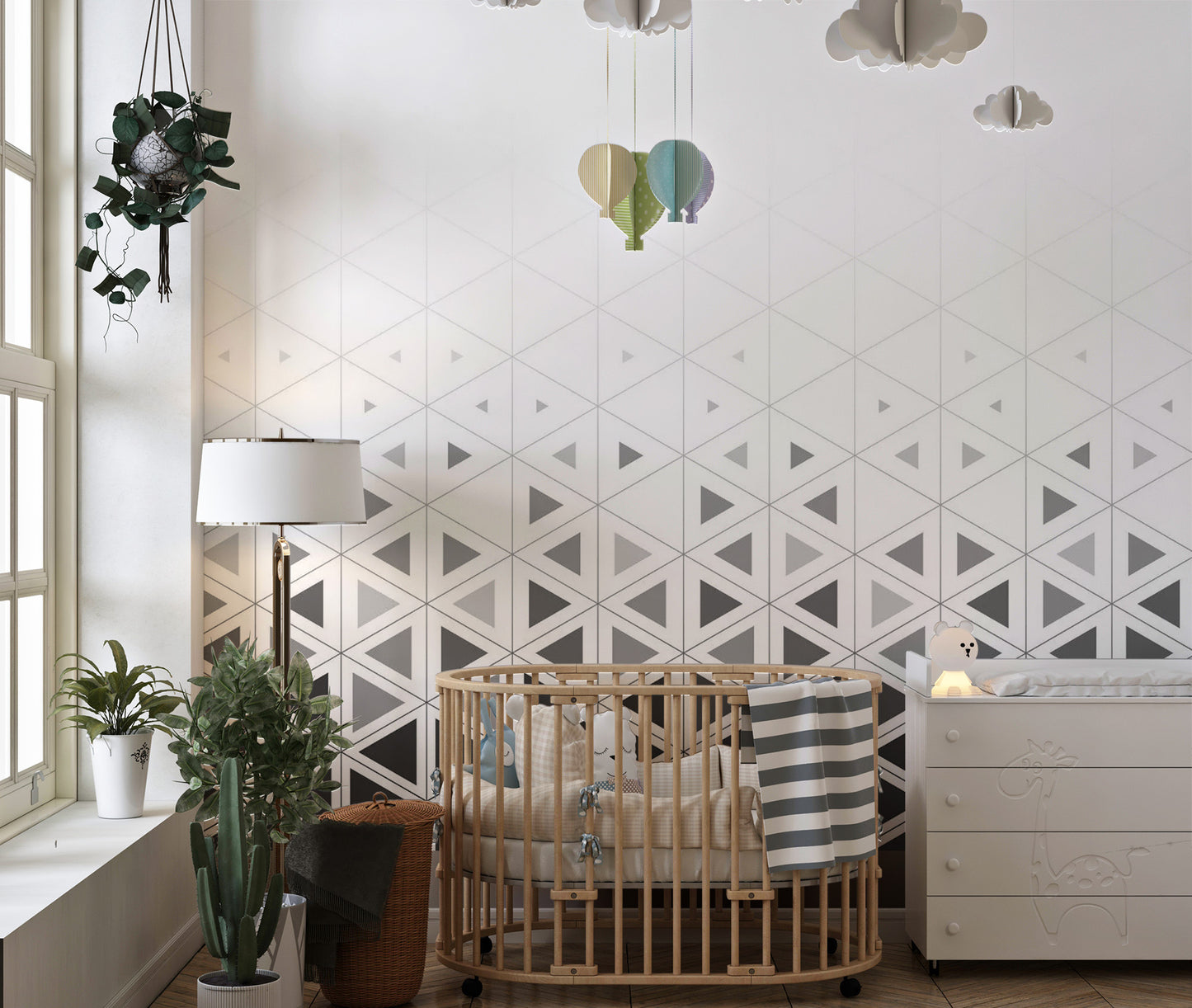 Abstract Geometric Pattern Mural
