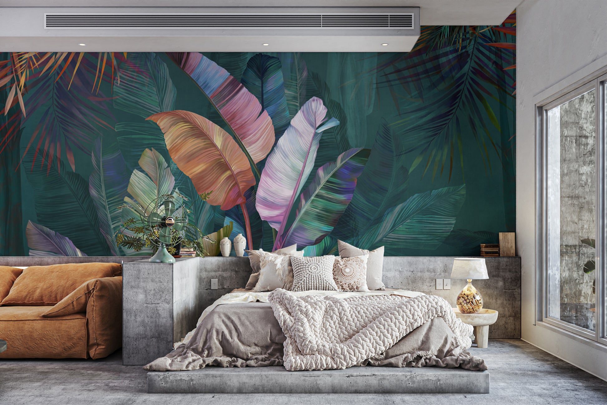 Scenic Island Breeze Leaf Wallpaper Mural