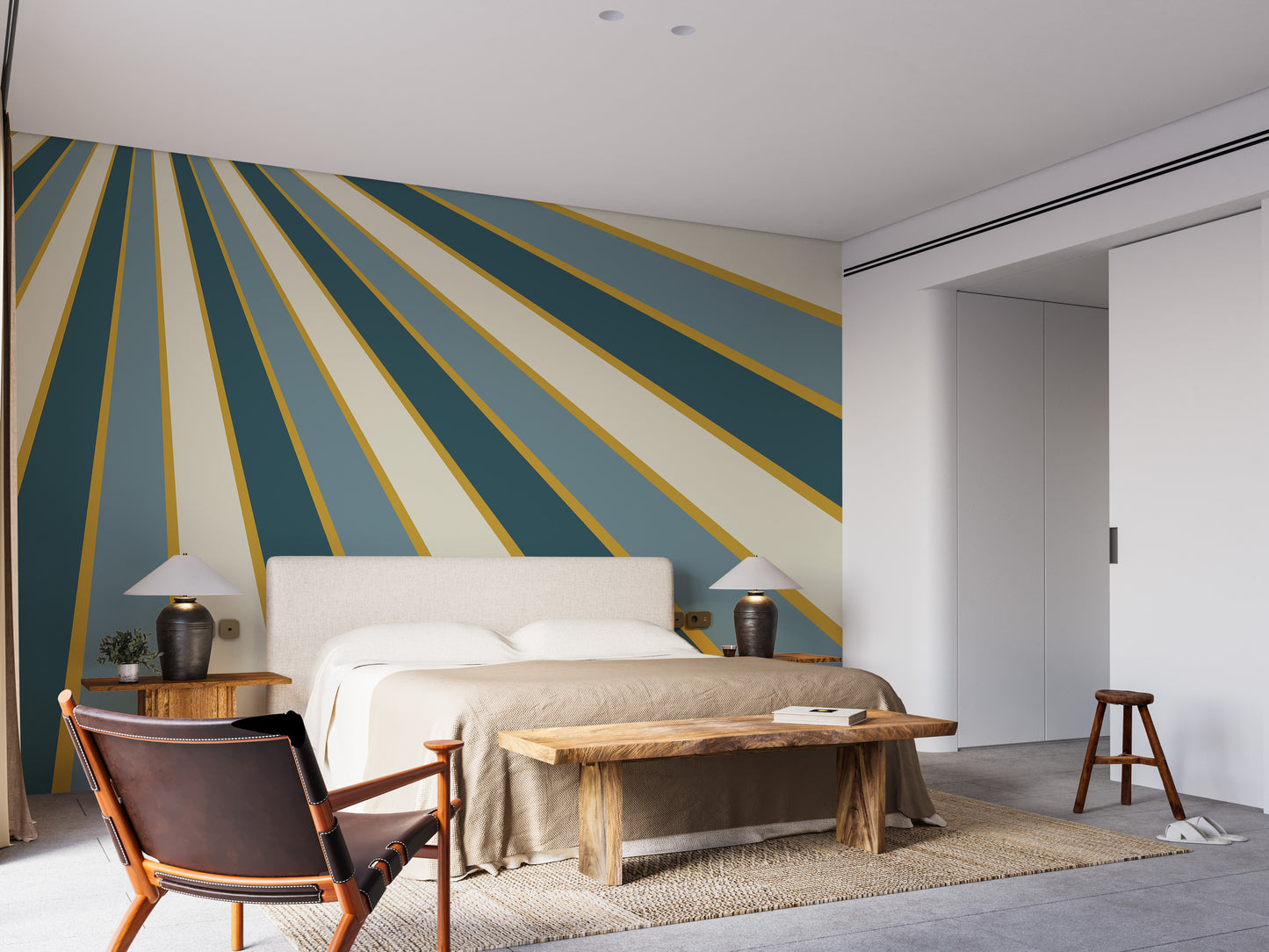 Multicolor Abstract Striped Line wallpaper Murals